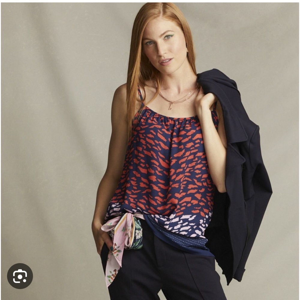 Cabi navy red and pink camisole size medium.